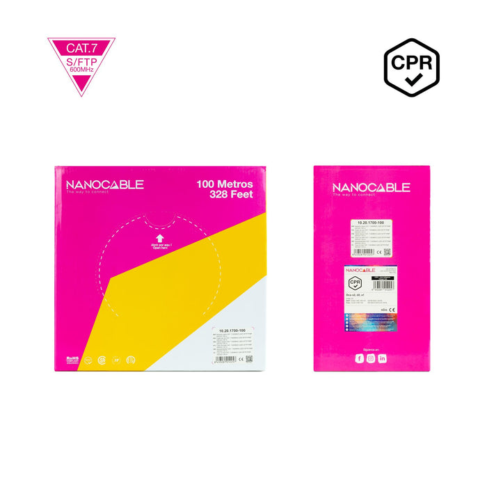 EAN 8433281012257 - Nanocable 10.20.1700-100 cable de red Cat7 SF/UTP (S-FTP) imagen 2