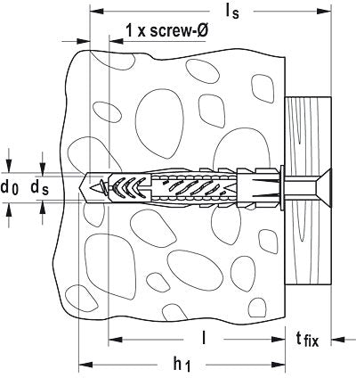 EAN 4048962154221 - Fischer 518887 tornillo de anclaje y taco 20 pieza(s) 60 mm imagen 2