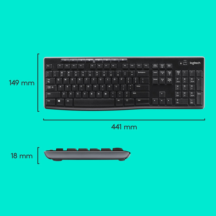 EAN 5099206039148 - Logitech 920-004508 teclado Ratón incluido Hogar RF inalámbrico QWERTY Internacional de EE.UU. Negro, Pla imagen 7