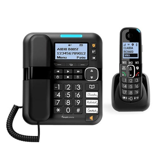 EAN 3700601423341 - amplicomms BigTel 1580 Teléfono DECT Identificador de llamadas Negro imagen 1