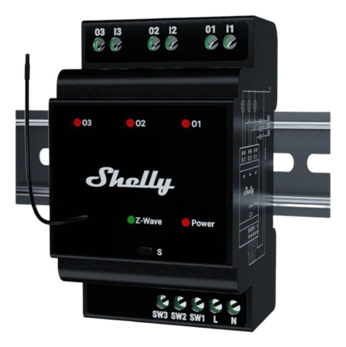 EAN 3800235269336 - Shelly Wave PRO 3 alimentación del relé Negro imagen 1