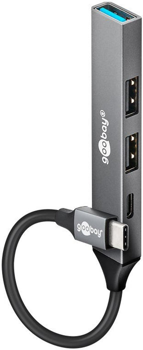 EAN 4040849744594 - Goobay 74459 hub de interfaz USB 3.2 Gen 1 (3.1 Gen 1) Type-C 5000 Mbit/s Gris claro imagen 1