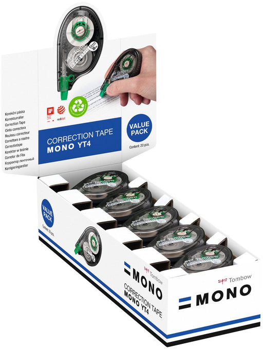 EAN 4901991585124 - Tombow MONO YT4 20pcs corrección de películo/cinta 10 m Blanco 20 pieza(s) imagen 1