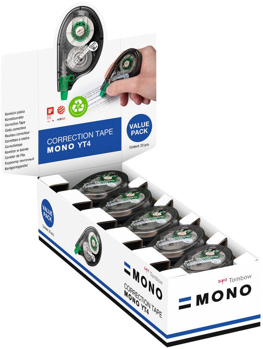 EAN 4901991585124 - Tombow MONO YT4 20pcs corrección de películo/cinta 10 m Blanco 20 pieza(s) imagen 1