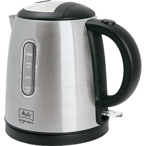 EAN 4006508219278 - Melitta Prime Aqua mini Top tetera eléctrica 1 L 2200 W Negro, Acero inoxidable imagen 1