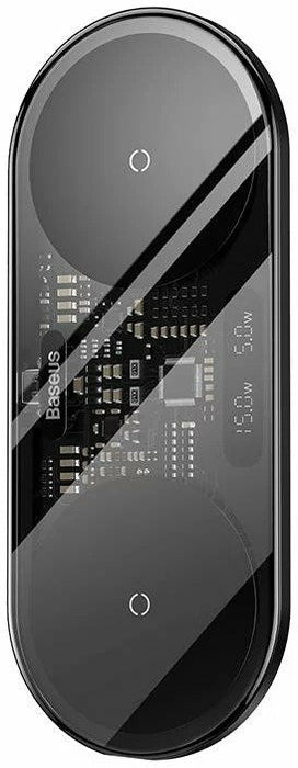 EAN 6932172612672 - Baseus 2In1 20W Digital Led Display Auriculares, Auriculares, Smartphone Negro USB Cargador inalámbrico I imagen 2