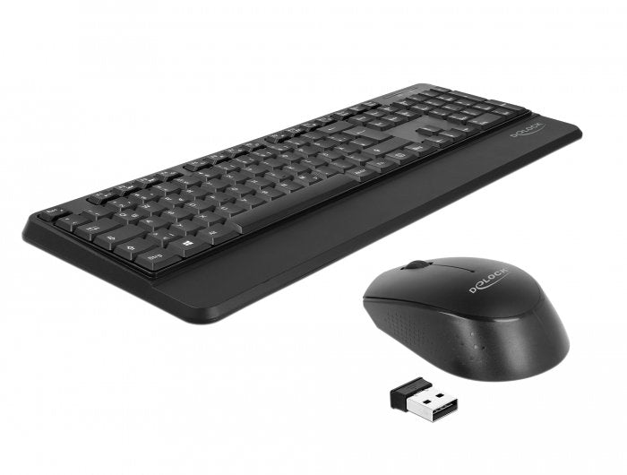 EAN 4043619126743 - DeLOCK 12674 teclado Ratón incluido Universal RF inalámbrico QWERTZ Alemán Negro imagen 1