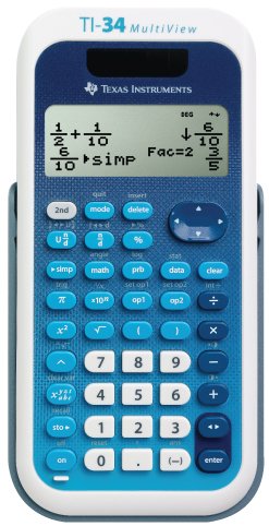 EAN 3243480017176 - Texas Instruments TI-34 calculadora Bolsillo Calculadora científica Azul, Blanco imagen 1