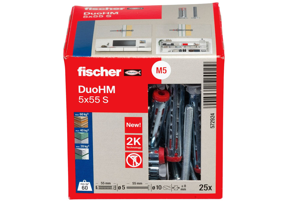 EAN 4048962524024 - Fischer DuoHM 5 x 55 S PH TX Enchufe de pared 55 mm imagen 7
