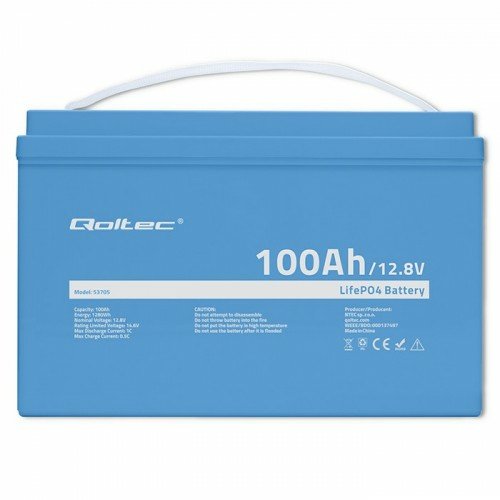 EAN 5901878537054 - Qoltec 53705 batería de vehículos Fosfato de hierro-litio (LiFePo4) 100 Ah 12,8 V 100 A Coche imagen 5