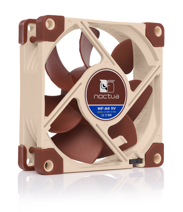 EAN 9010018100303 - Noctua NF-A8 Carcasa del ordenador Ventilador 8 cm Beige, Marrón imagen 2