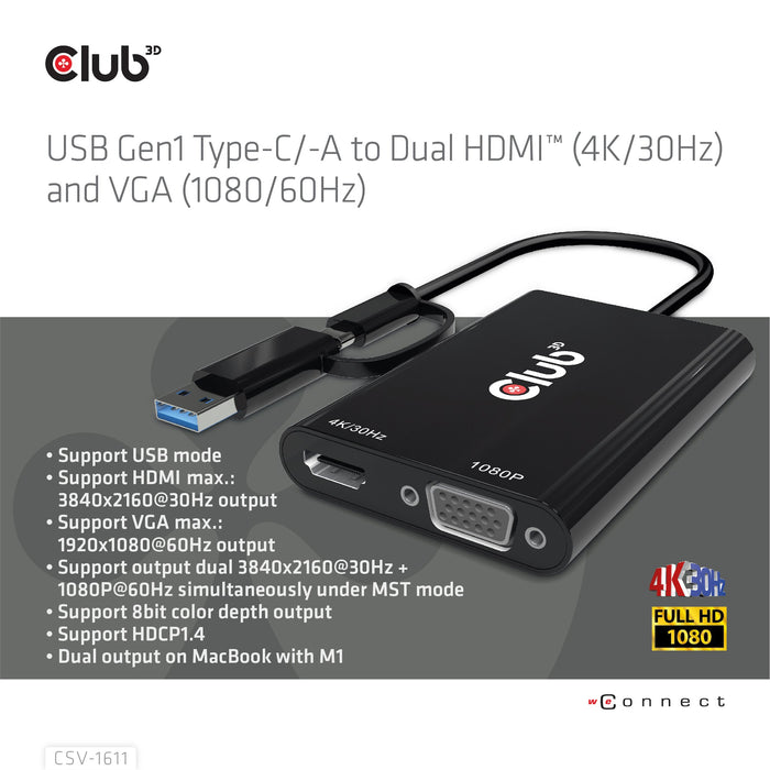 EAN 8719214472429 - CLUB3D CSV-1611 Adaptador gráfico USB 3840 x 2160 Pixeles Negro imagen 7