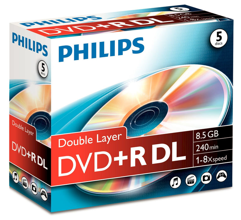 EAN 8710895992138 - Philips DR8S8J05C/00 DVD en blanco 8,5 GB DVD+R DL imagen 1