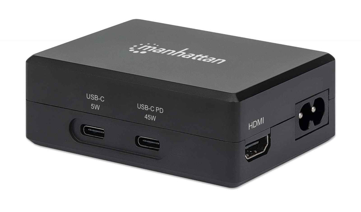EAN 0766623130554 - Manhattan 130554 base para portátil y replicador de puertos USB 3.2 Gen 1 (3.1 Gen 1) Type-C Negro imagen 1