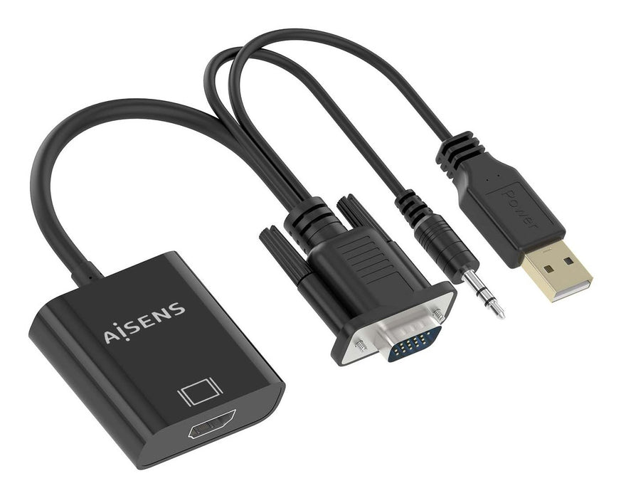 EAN 8435739901595 - AISENS A115-0872 adaptador de cable de vídeo 0,2 m HDMI tipo A (Estándar) VGA (D-Sub) + 3.5mm + USB Type- imagen 3