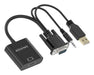 EAN 8435739901595 - AISENS A115-0872 adaptador de cable de vídeo 0,2 m HDMI tipo A (Estándar) VGA (D-Sub) + 3.5mm + USB Type- imagen 3