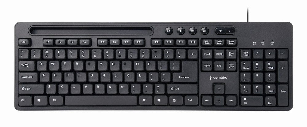 EAN 8716309118118 - Gembird KB-UM-108 teclado USB QWERTY Inglés de EE. UU. Negro imagen 1