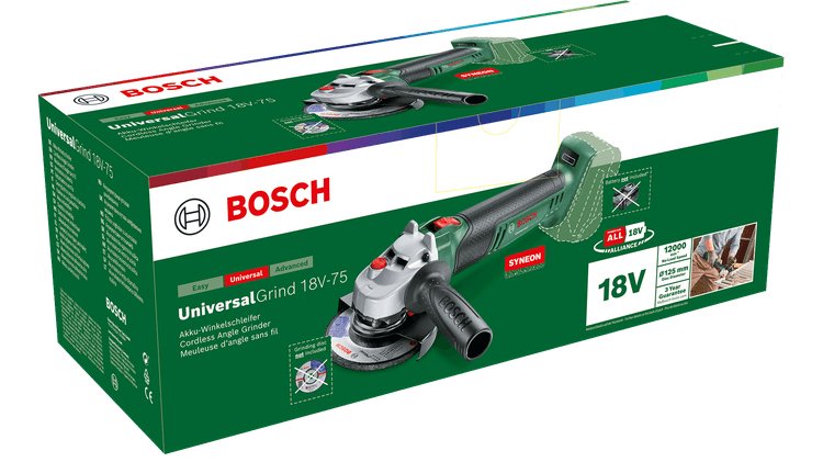 EAN 4053423237337 - Bosch Universal Grind 18V-75 amoladora angular 11,5 cm 12000 RPM 1,7 kg imagen 4