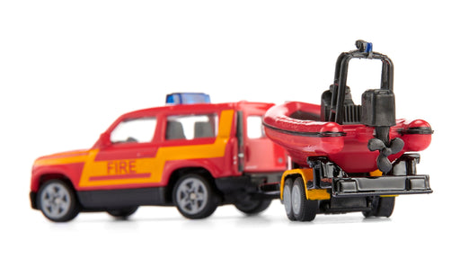 EAN 4006874016082 - Siku Land Rover Defender with boat Modelo a escala de SUV Previamente montado imagen 2