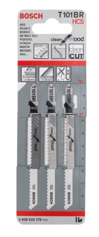 EAN 3165140091374 - Bosch T 101 BR Hoja de sierra de vaivén Acero de alto carbono (HCS) 3 pieza(s) imagen 2