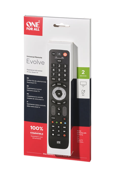 EAN 8716184065446 - One For All Advanced Evolve 2 mando a distancia IR inalámbrico TV, Receptor de televisión Botones imagen 4
