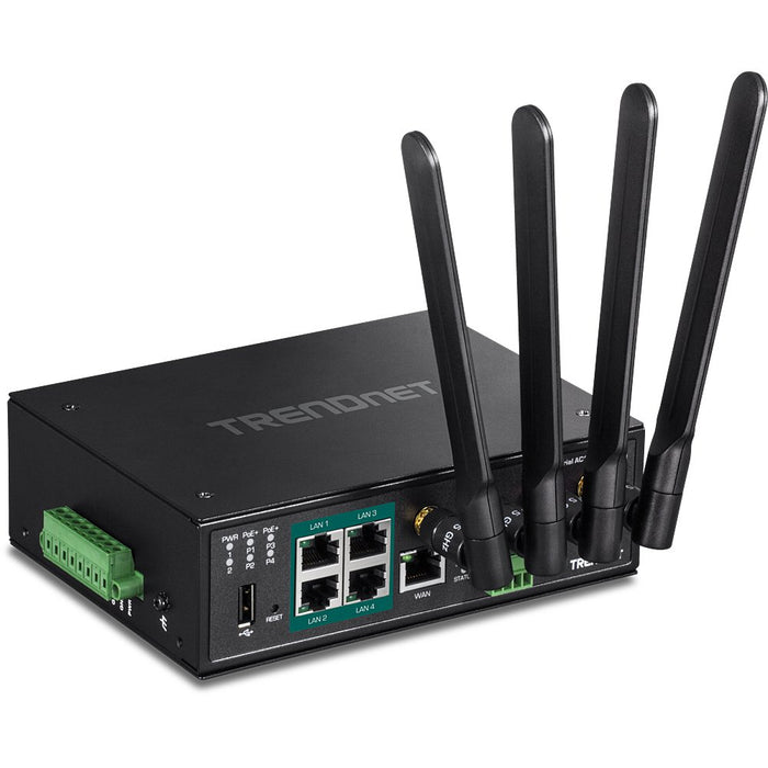 EAN 0710931161632 - Trendnet TI-WP100 router inalámbrico Gigabit Ethernet Doble banda (2,4 GHz / 5 GHz) Negro imagen 2