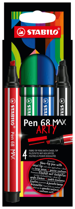 EAN 4006381589994 - STABILO Pen 68 MAX rotulador Negro, Azul, Rojo 4 pieza(s) imagen 1
