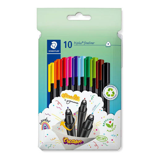 EAN 4007817060933 - Staedtler 334 C10 rotulador de punta fina Superfino Negro, Azul, Marrón, Verde, Azul claro, Verde claro,  imagen 1