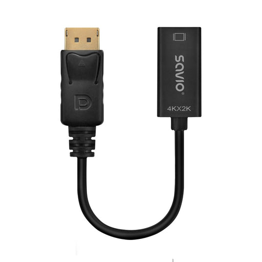 EAN 5901986048138 - Savio AK-62 adaptador de cable de vídeo 0,2 m DisplayPort HDMI Negro imagen 1