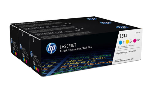 EAN 0888182055885 - HP 131A 3-pack Cyan/Magenta/Yellow Original LaserJet Toner Cartridges cartucho de tóner 3 pieza(s) Cian,  imagen 1
