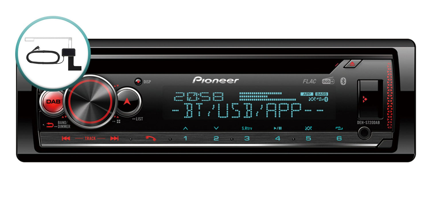 EAN 4988028016486 - Pioneer DEH-S720DABAN receptor multimedia para coche Negro 200 W Bluetooth imagen 2