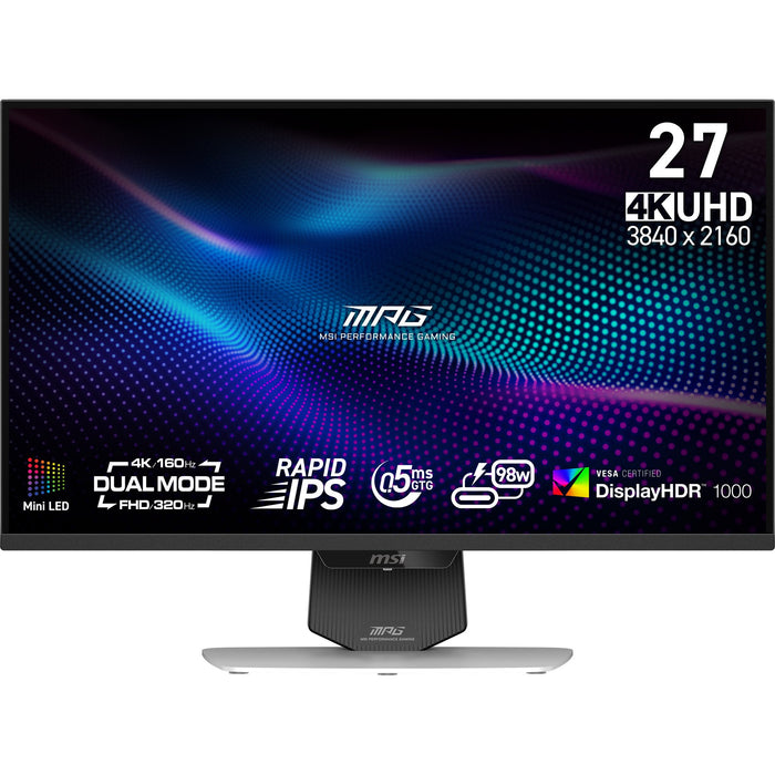 EAN 4711377300339 - MSI MPG 274URDFWDE E16M pantalla para PC 68,6 cm (27") 3840 x 2160 Pixeles 4K Ultra HD LED Negro, Blanco imagen 1