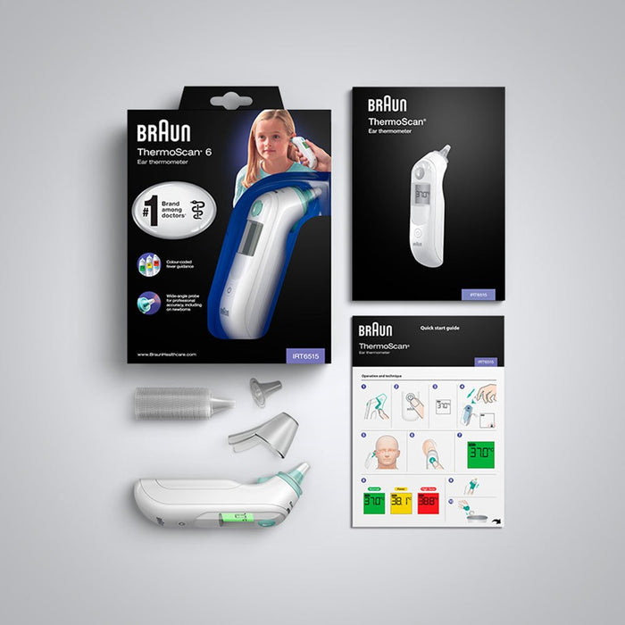 EAN 4022167652300 - Braun ThermoScan 6 Termómetro de contacto Blanco Oído Botones imagen 4