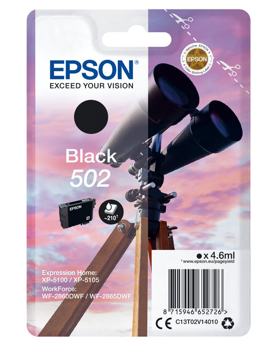 EAN 8715946652733 - Epson 502 cartucho de tinta 1 pieza(s) Original Rendimiento estándar Negro imagen 1