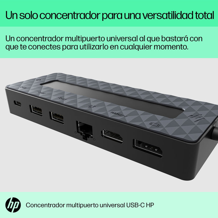 EAN 0196188636312 - HP Universal USB-C Multiport Hub Acoplamiento USB 3.2 Gen 2 (3.1 Gen 2) Type-C Negro imagen 4