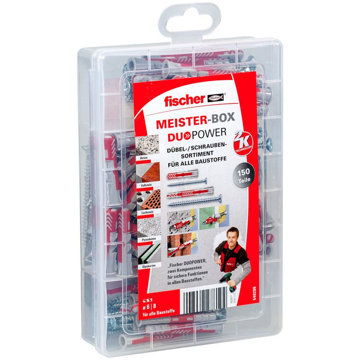 EAN 4048962278194 - Fischer 540299 tornillo de anclaje y taco 150 pieza(s) Juego de enchufes de pared y tornillos imagen 1
