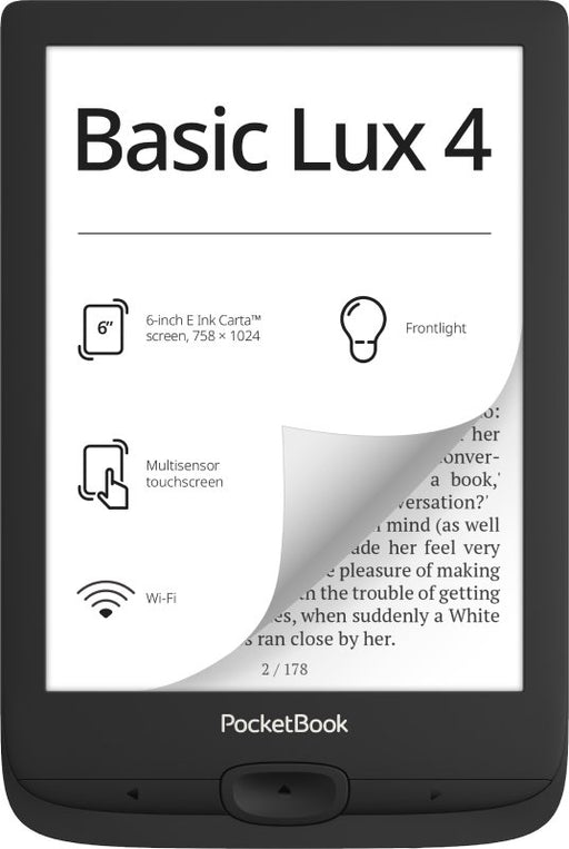EAN 7640152093968 - PocketBook Basic Lux 4 lectore de e-book Pantalla táctil 8 GB Wifi Negro imagen 1