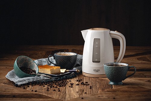 EAN 5902934830928 - Adler AD 1264 tetera eléctrica 1,7 L 2200 W Avellana, Blanco imagen 6