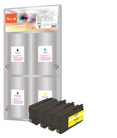 EAN 7640162839587 - Peach 319117 cartucho de tinta 4 pieza(s) Alto rendimiento (XL) Negro, Cian, Magenta, Amarillo imagen 1