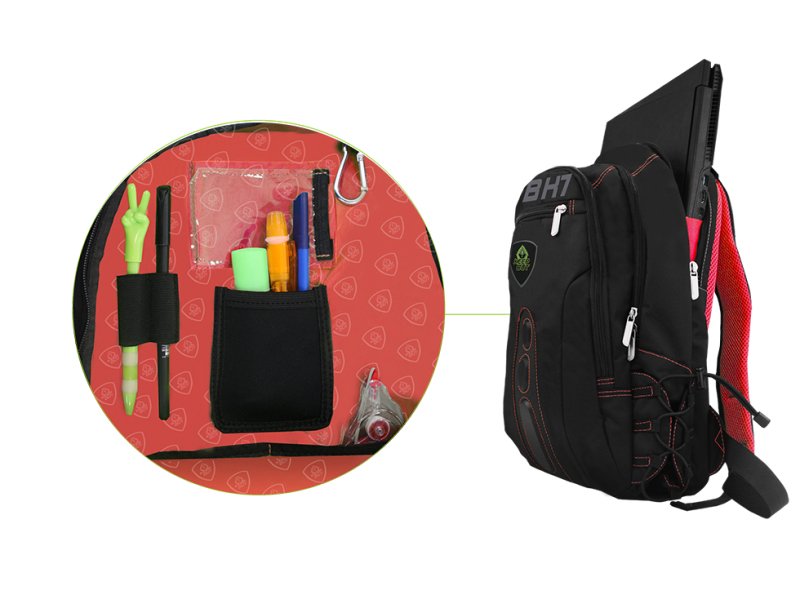 EAN 8435099516644 - KeepOut BK7R mochila Negro, Rojo Nylon imagen 5