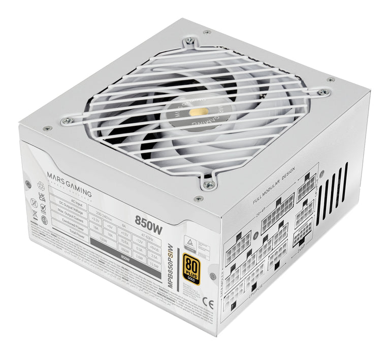 EAN 8435693111498 - Mars Gaming MPB850PSIW unidad de fuente de alimentación 850 W 24-pin ATX ATX Blanco imagen 3