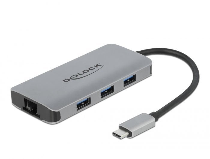 EAN 4043619632527 - DeLOCK 63252 base para portátil y replicador de puertos Alámbrico USB 3.2 Gen 1 (3.1 Gen 1) Type-C Gris imagen 1