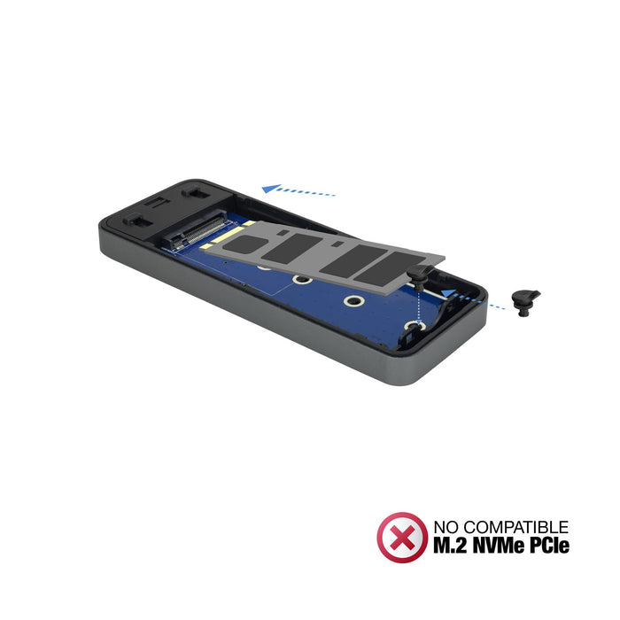 EAN 8433281009929 - TooQ TQE-2281G caja para disco duro externo Caja externa para unidad de estado sólido (SSD) Gris M.2 imagen 5
