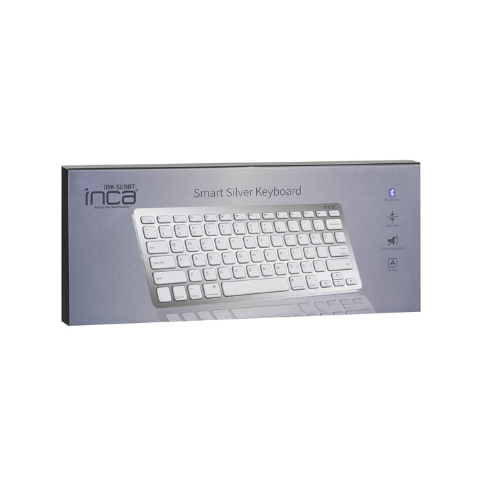 EAN 8681949011825 - Inca IBK-569BT teclado Hogar Bluetooth Metálico, Plata imagen 5