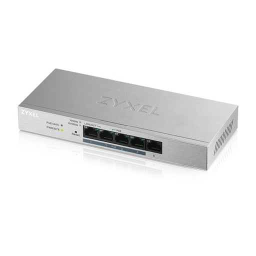 EAN 3540260177540 - Zyxel GS1200-5HP v2 Gestionado Gigabit Ethernet (10/100/1000) Energía sobre Ethernet (PoE) Gris imagen 1