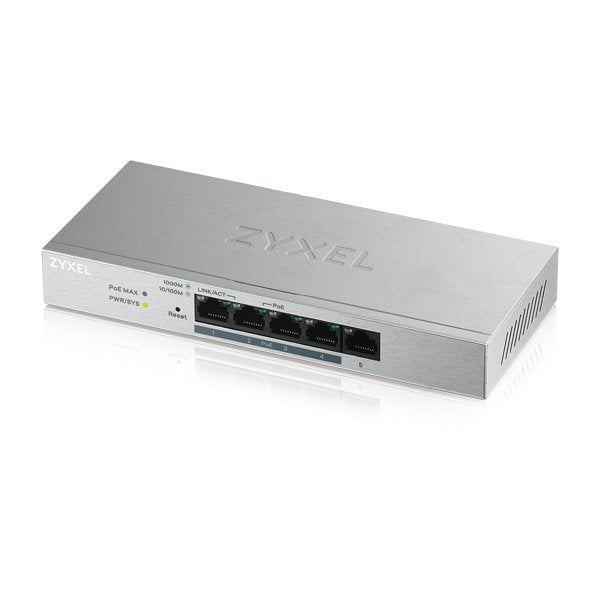 EAN 3540260177540 - Zyxel GS1200-5HP v2 Gestionado Gigabit Ethernet (10/100/1000) Energía sobre Ethernet (PoE) Gris imagen 1