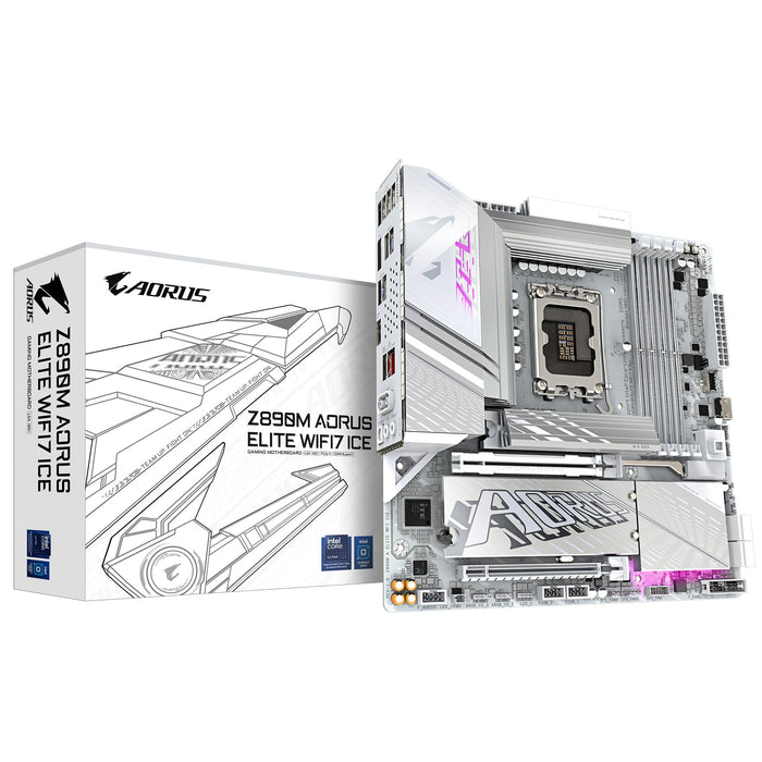 EAN 4719331865269 - GIGABYTE Z890M AORUS ELITE WIFI7 ICE Intel Z890 LGA 1851 (Socket V1) ATX imagen 1