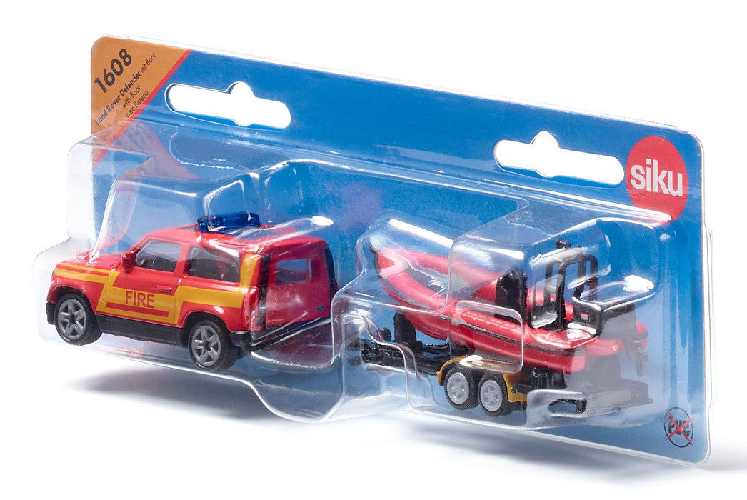 EAN 4006874016082 - Siku Land Rover Defender with boat Modelo a escala de SUV Previamente montado imagen 5