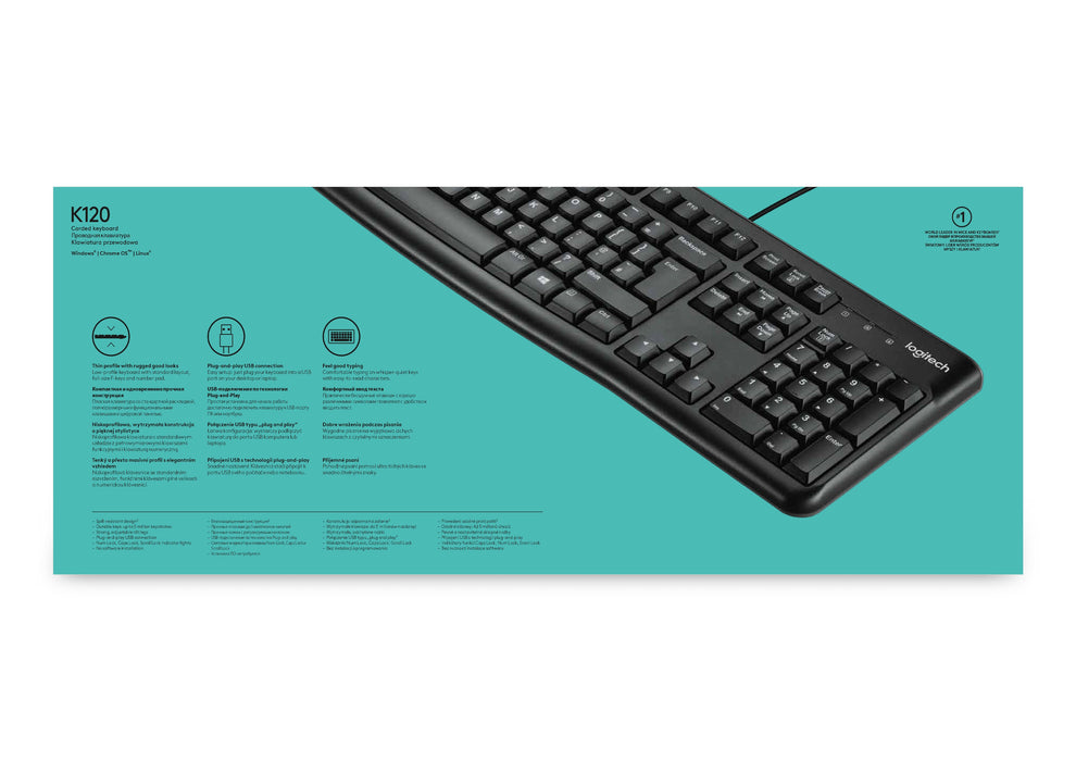 EAN 5099206020689 - Logitech K120 teclado Oficina USB AZERTY Holandés Negro imagen 19
