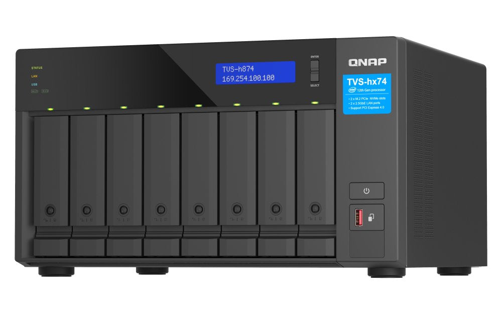 EAN 4711103083208 - QNAP TVS-h874X NAS Torre Intel® Core™ i9 64 GB DDR4 0 TB QuTS hero Negro imagen 1